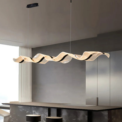 Creative Led Chandelier Design Long Wave Pendant Lights