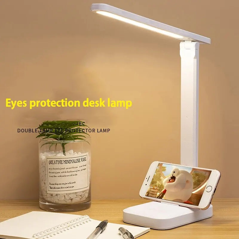 LED Touch Switch White Folding Desk Lamp - Royal Lights & Home Decor