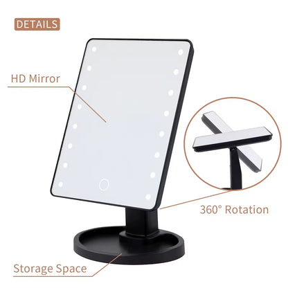 LED Vanity Mirror Touch Screen Adjusted Brightness
