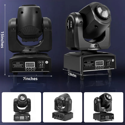 2PCS 60W Mini LED DMX Gobo Moving Head Spot Light