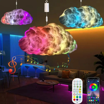 Cloud LED Lights for Ceiling 3D Thunder Clouds Light Music Sync