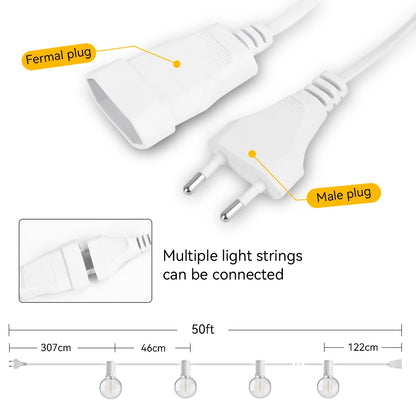 White Cable G40 String Light
