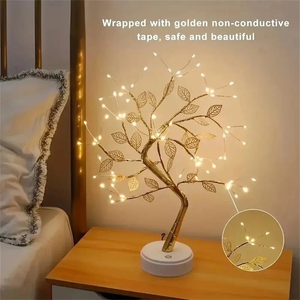 LED Rose Leaf Table Lamp USB Fairy Light Night Lights Royal Lights & Home Decor