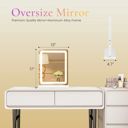 LED Vanity Mirror with Lights Aluminum Frame Bathroom Mirror