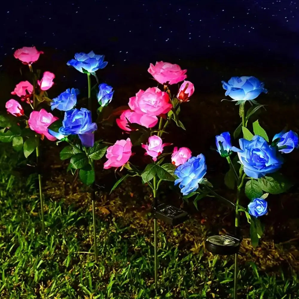 Solar Garden Lights Rose Flower