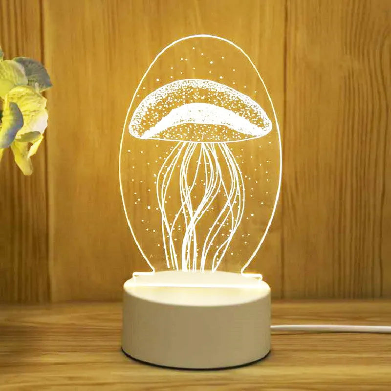 3D Acrylic Led Lamp - Royal Lights & Home Decor