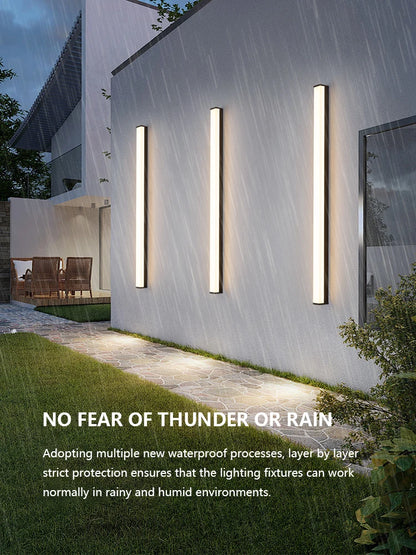 Modern Waterproof Outdoor Long Strip LED Wall Light