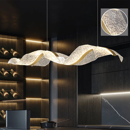 Creative Led Chandelier Design Long Wave Pendant Lights