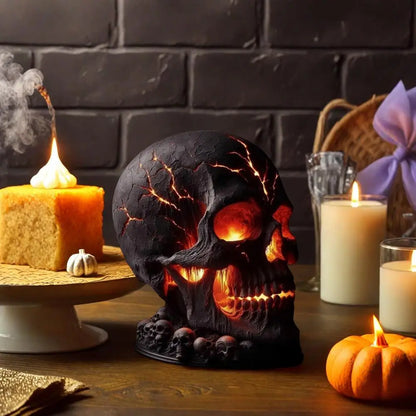 Skull Desk Lamp with Spooky LED Light for Halloween
