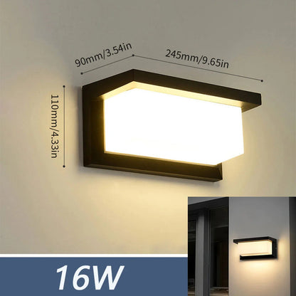 Led Outdoor Wall Light Waterproof IP66 Motion Sensor