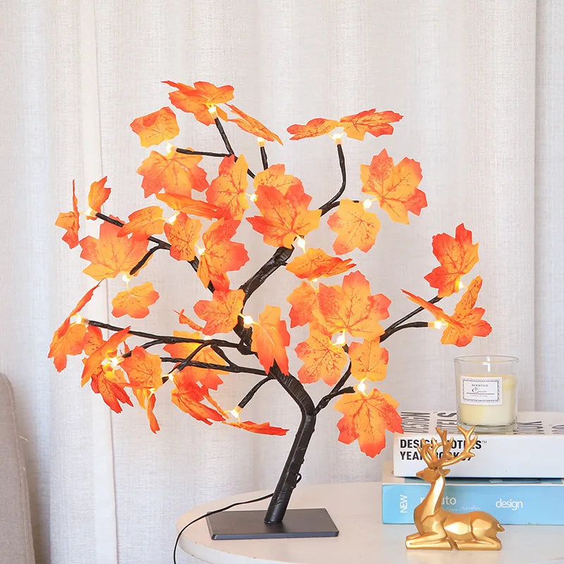 LED Rose Leaf Table Lamp USB Fairy Light Night Lights Royal Lights & Home Decor