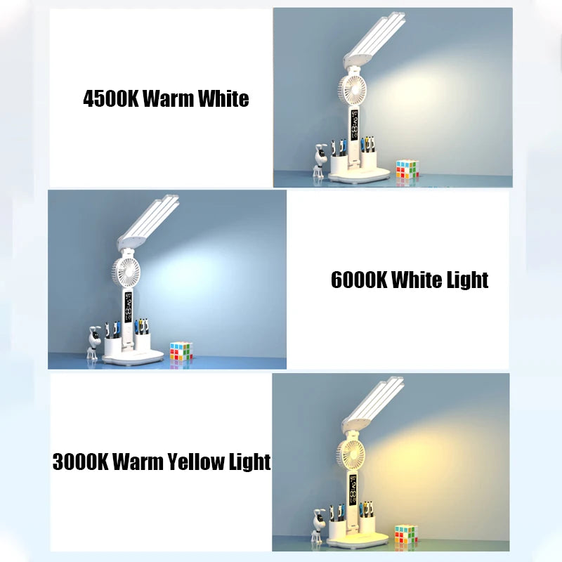 3in1 Multifunction Table Lamp LED Four-headed Folding - Royal Lights & Home Decor