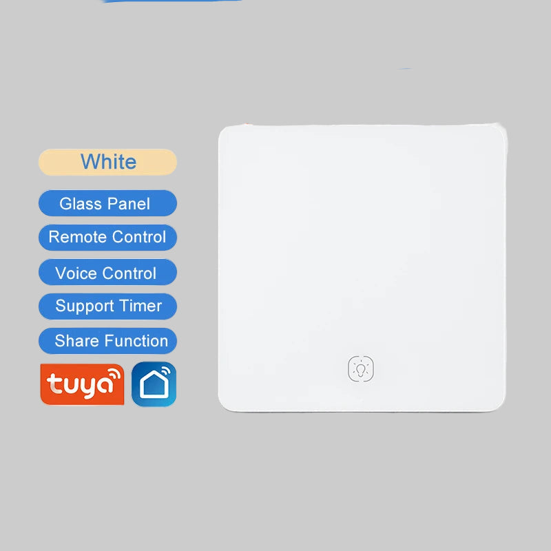 Smart WiFi Smart Light Switches glass panel No Neutral Wire