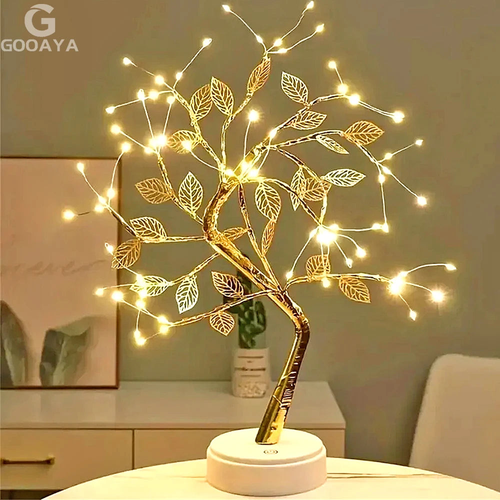 LED Rose Leaf Table Lamp USB Fairy Light Night Lights Royal Lights & Home Decor