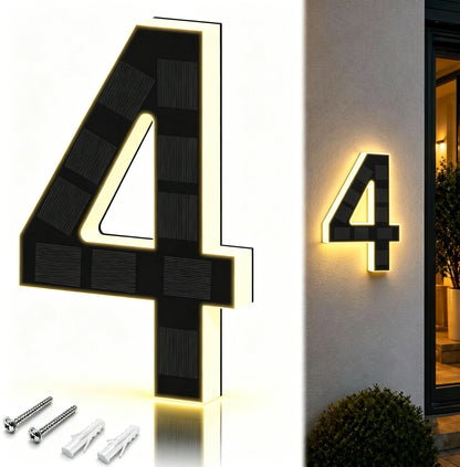 Large Waterproof Address Sign Modern Light