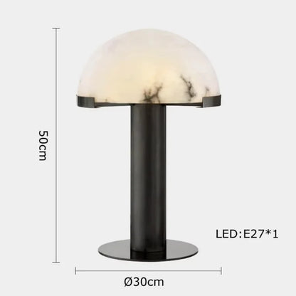 Classy Oriental Design Dimmable LED Desk Lamp Marble Fabric Textile