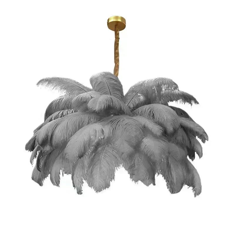 Feather Chandelier Ceiling Lamp LED Pendant Light