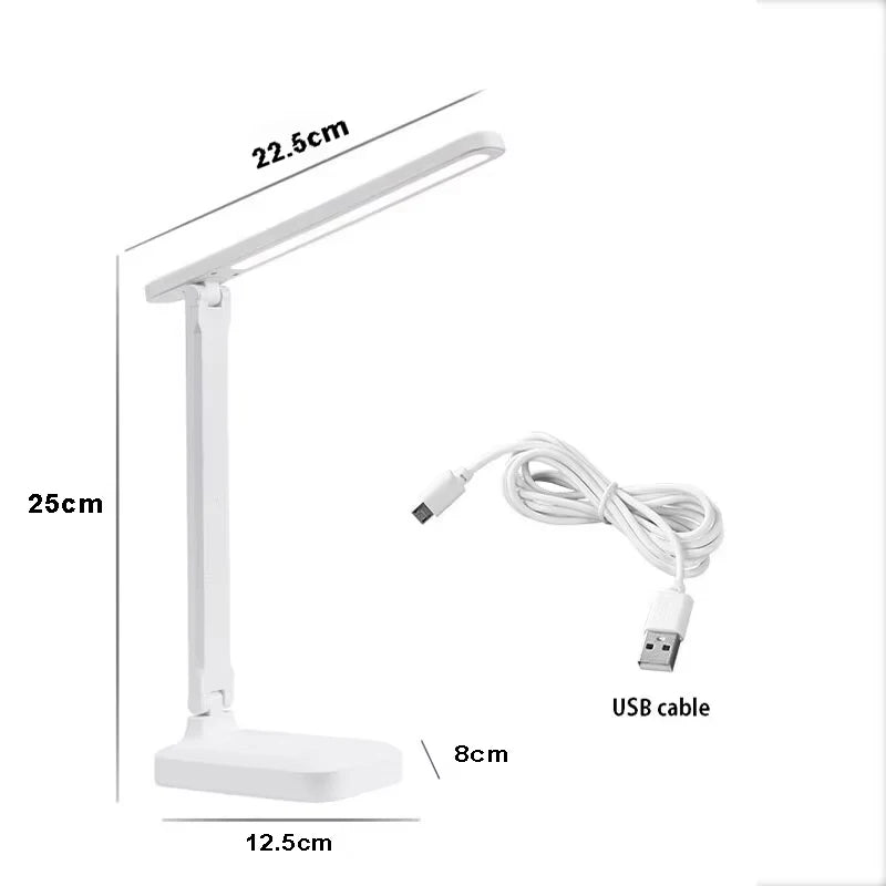 LED Touch Switch White Folding Desk Lamp - Royal Lights & Home Decor
