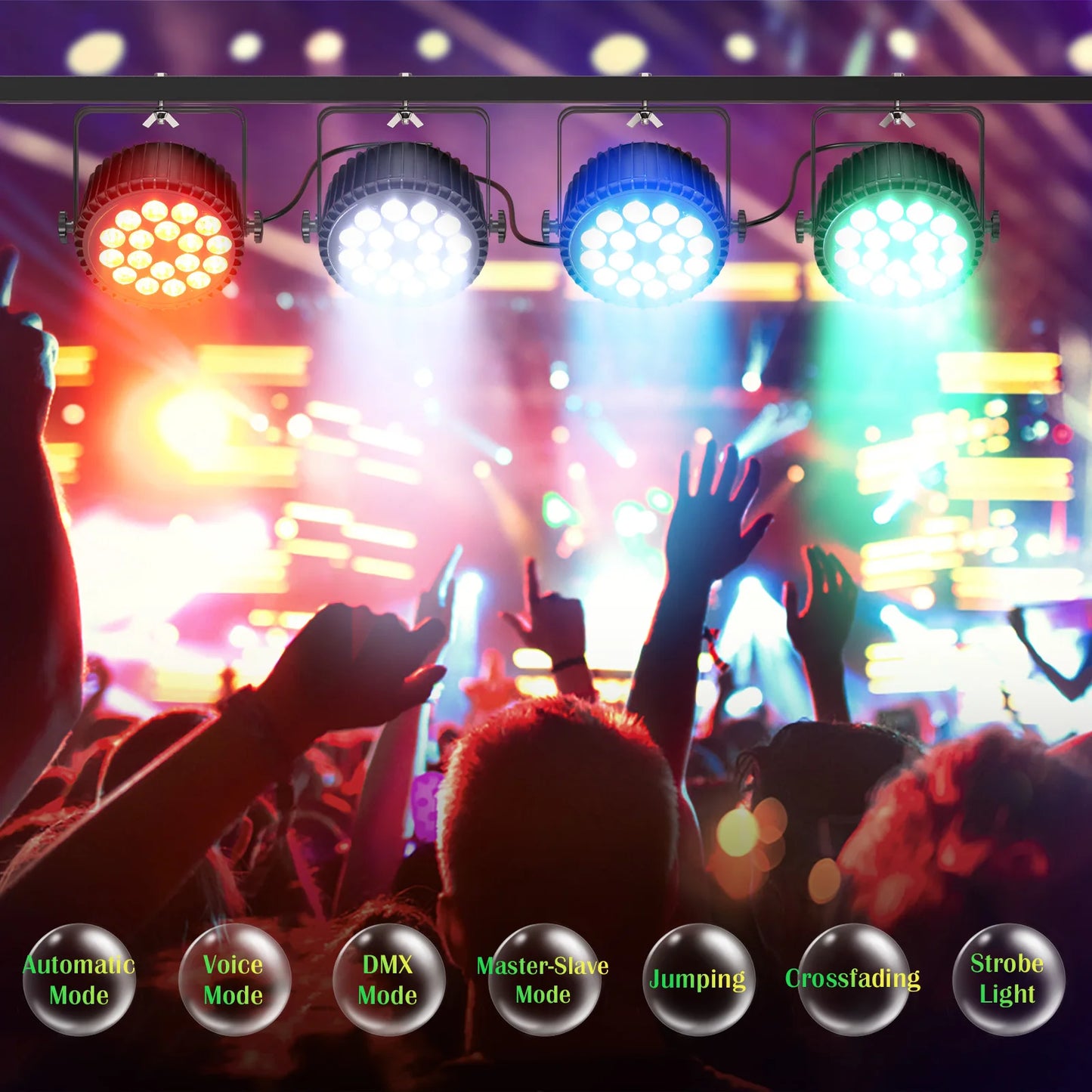 RGBW 4PCS LED Wash Light Effect Flat Light for Party