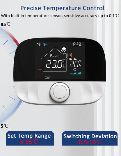 Smart WiFi Floor Heating For Gas Boiler Battery Temperature Controller