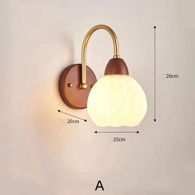 Modern Indoor Wall Light Lamp Suitable Light Fixture Wooden Vintage
