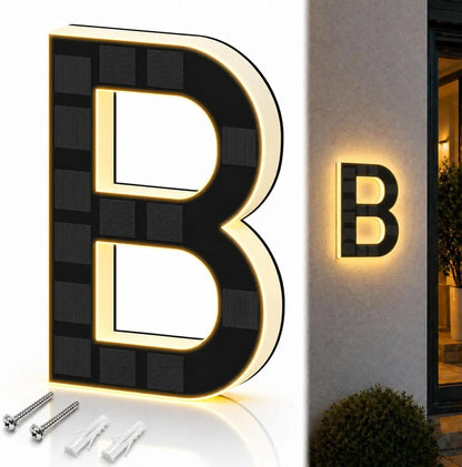 Large Waterproof Address Sign Modern Light