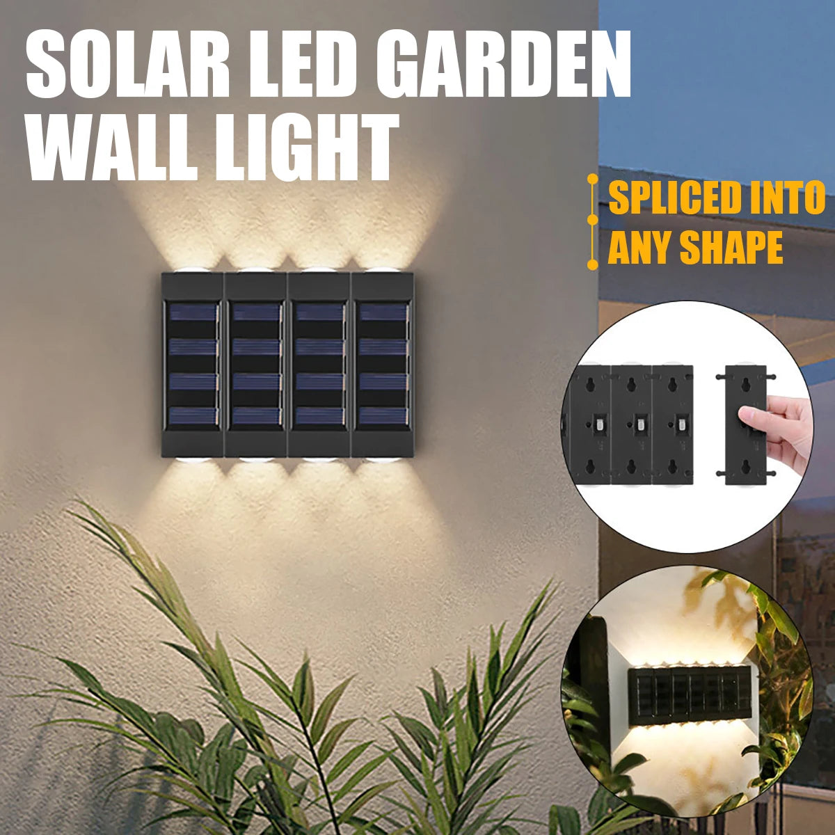 Solar LED Wall Lamp Outdoor Waterproof