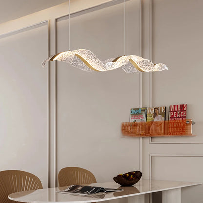 Creative Led Chandelier Design Long Wave Pendant Lights