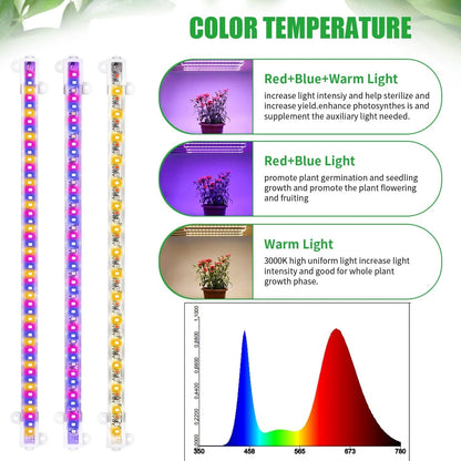 3 Colors Indoor Led Grow Light USB DC5V Timer Phyto Lamp For Plants Royal Lights & Home Decor