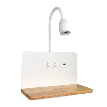 Indoor LED Wall Lamp With USB Interface And Wireless Charging 360° Rotatable Royal Lights & Home Decor
