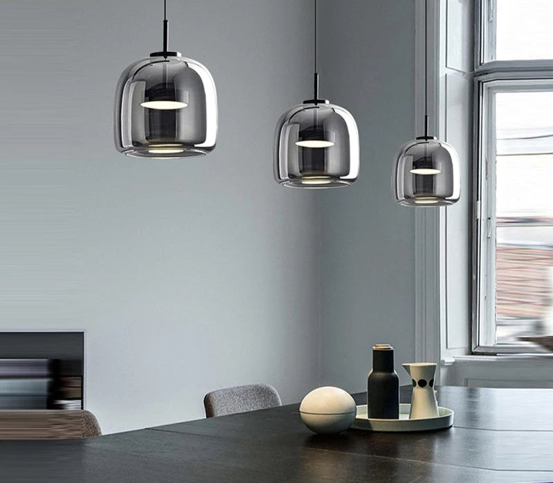Luxury Designer Glass Chandelier with Adjustable Hanging Cord Elegant Cafe Lighting