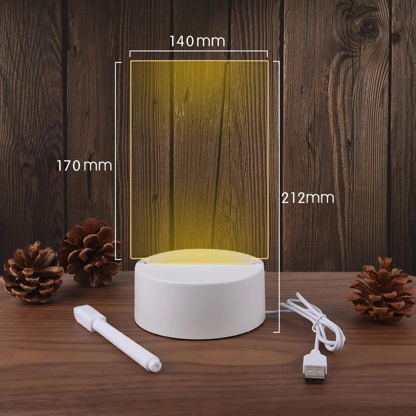 Note Board Creative Led Night Light USB Message Board Royal Lights & Home Decor