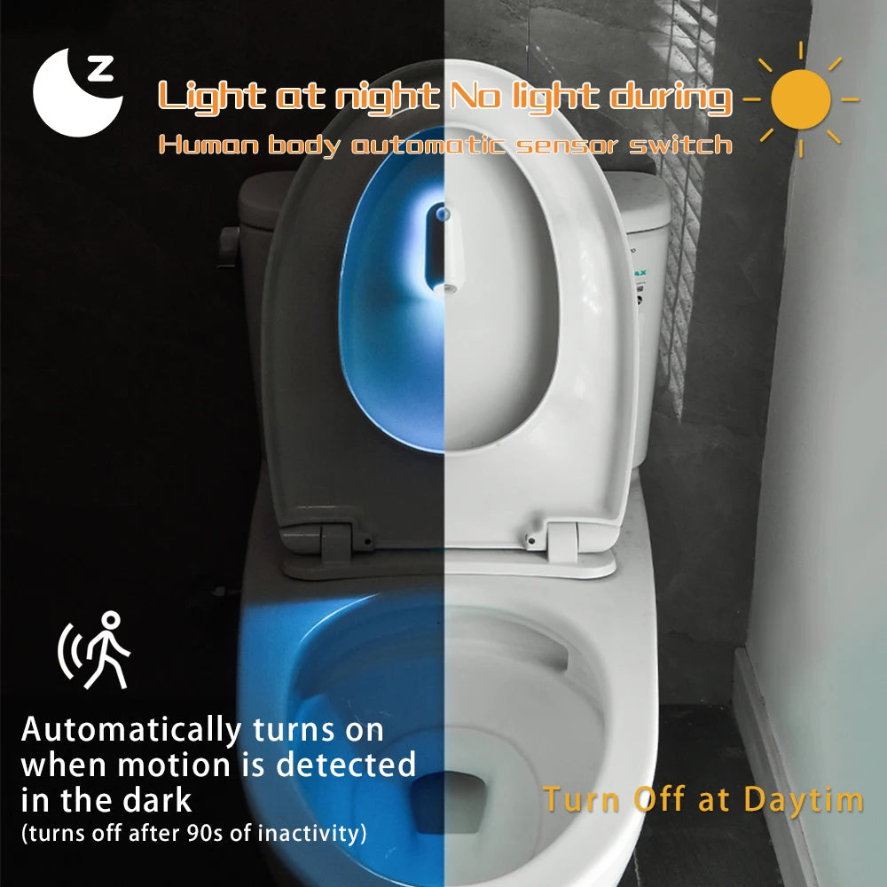 LED Smart Motion Sensor Night Light, Toilet Seat Lights Royal Lights & Home Decor