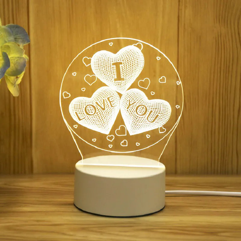 3D Acrylic Led Lamp - Royal Lights & Home Decor