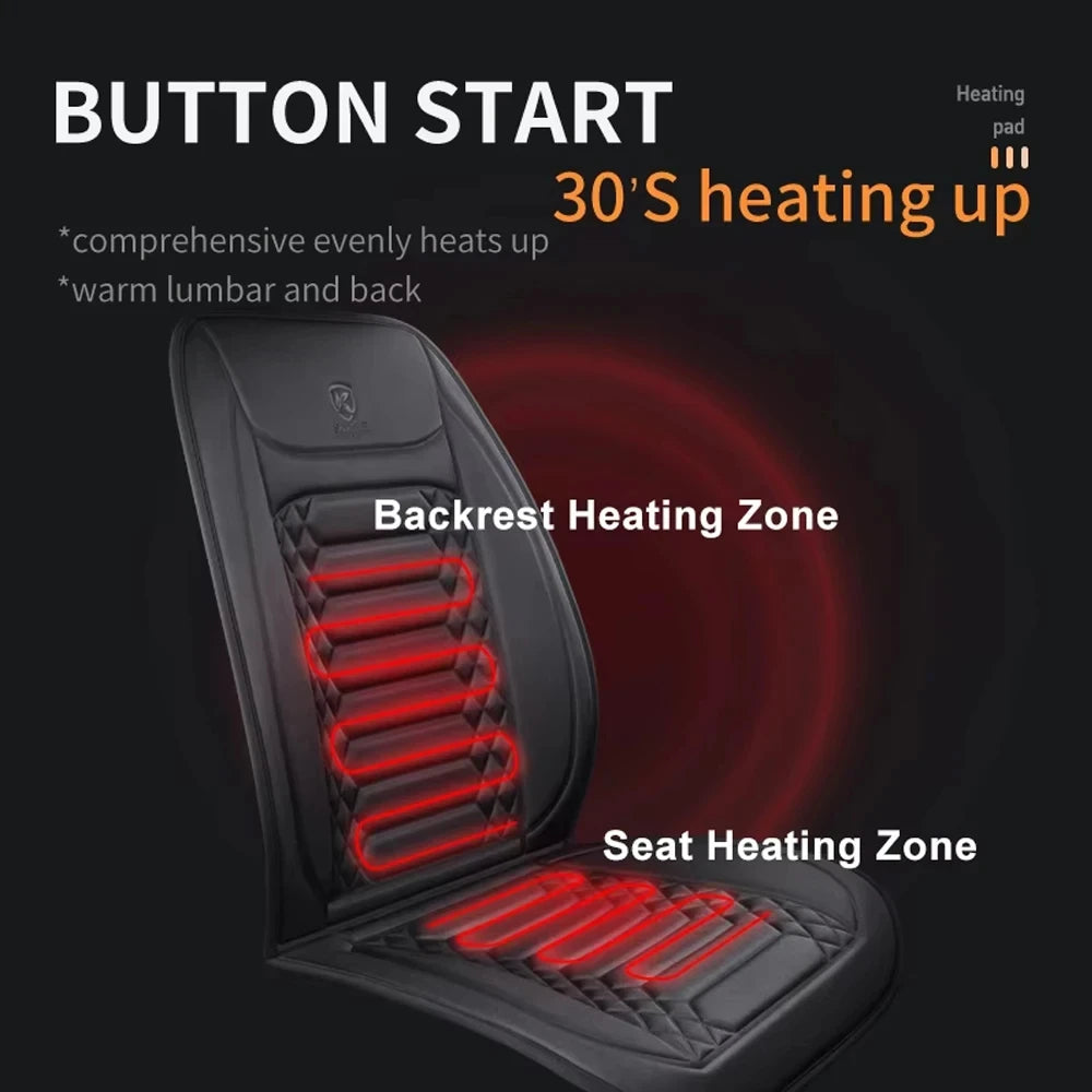 Winter Heated Car Seat Cover 12V Heating Warmer