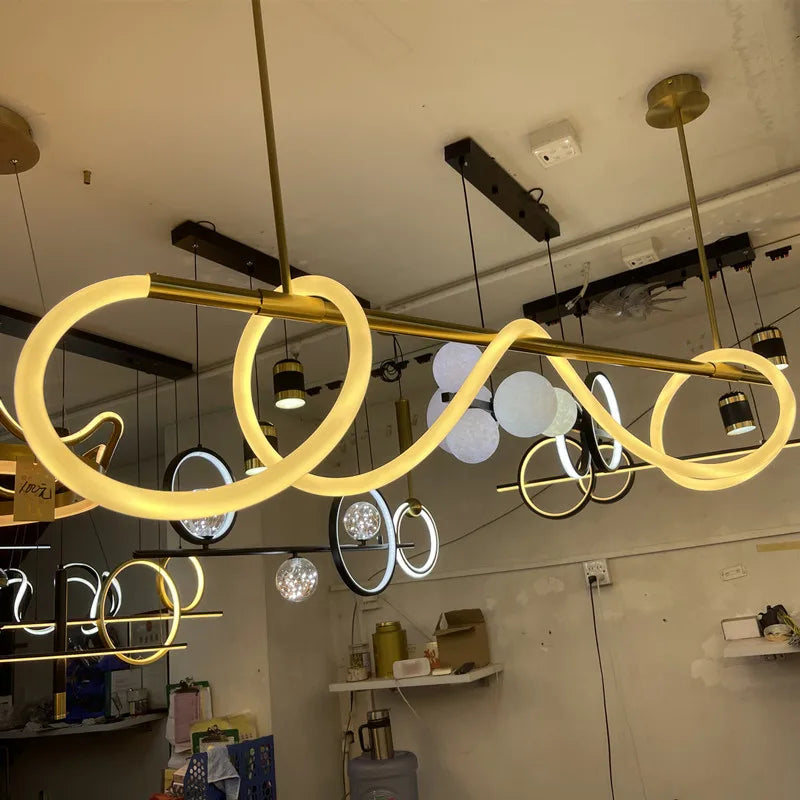 Modern Long Hose Led Ceiling Chandelier Royal Lights & Home Decor