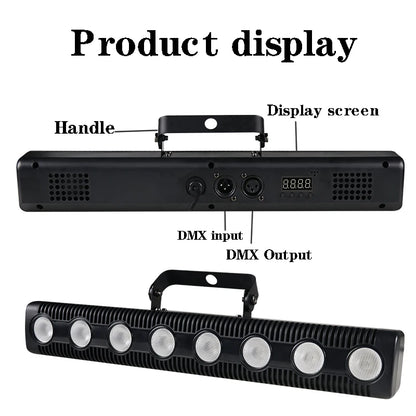 8 LED RGBW 4IN1 DMX Wall Wash Lamp DJ Disco Party Light