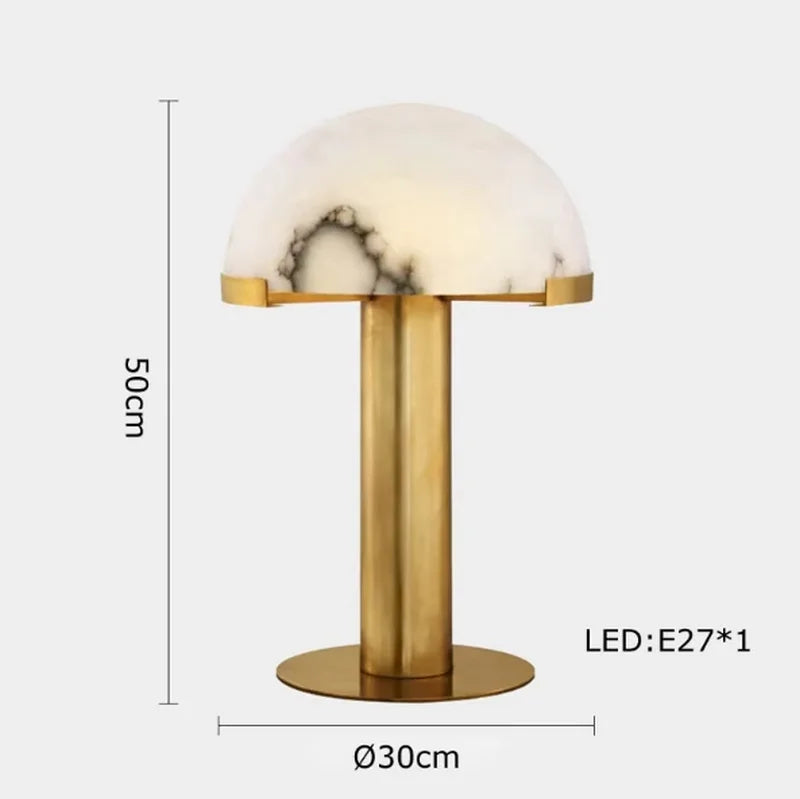 Classy Oriental Design Dimmable LED Desk Lamp Marble Fabric Textile