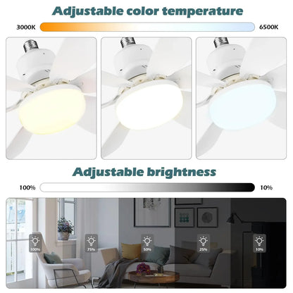 LED 40W ceiling fan light E27 with remote control for dimming