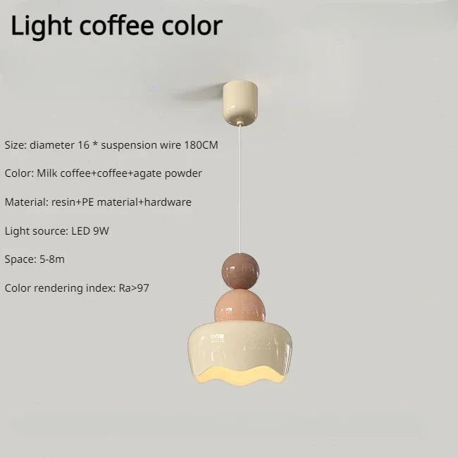 French Cream Style Led Hanging Lamp