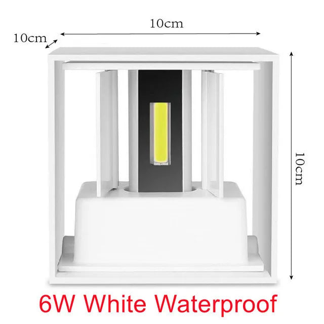 LED Aluminum Square LED wall lamp
