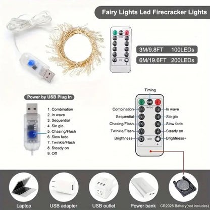 Remote Control Garland Fairy Lights 5V
