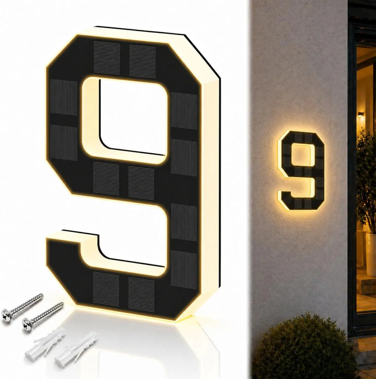 Large Waterproof Address Sign Modern Light