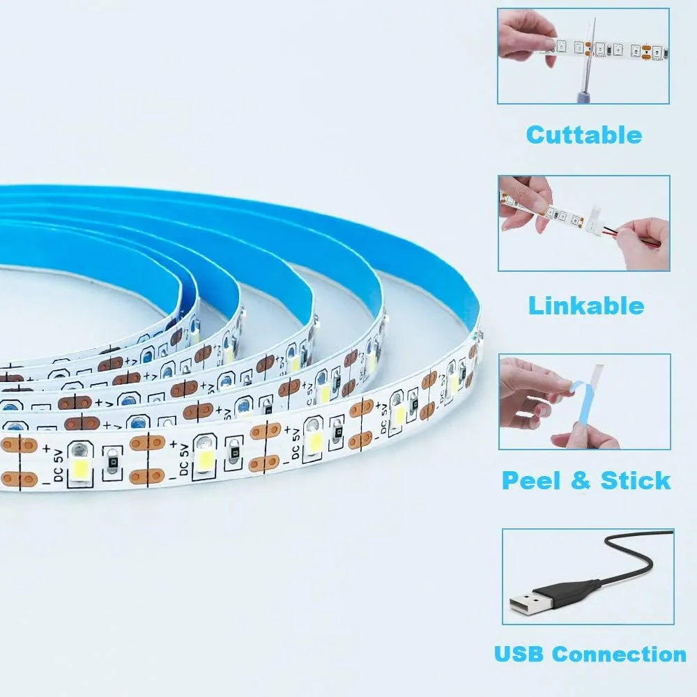 White Warm White LED Strip Light