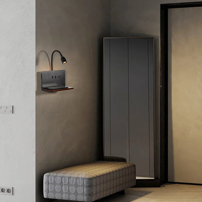Indoor LED Wall Lamp With USB Interface And Wireless Charging 360° Rotatable Royal Lights & Home Decor