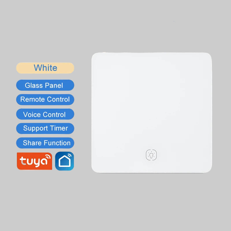 Smart WiFi Smart Light Switches glass panel No Neutral Wire