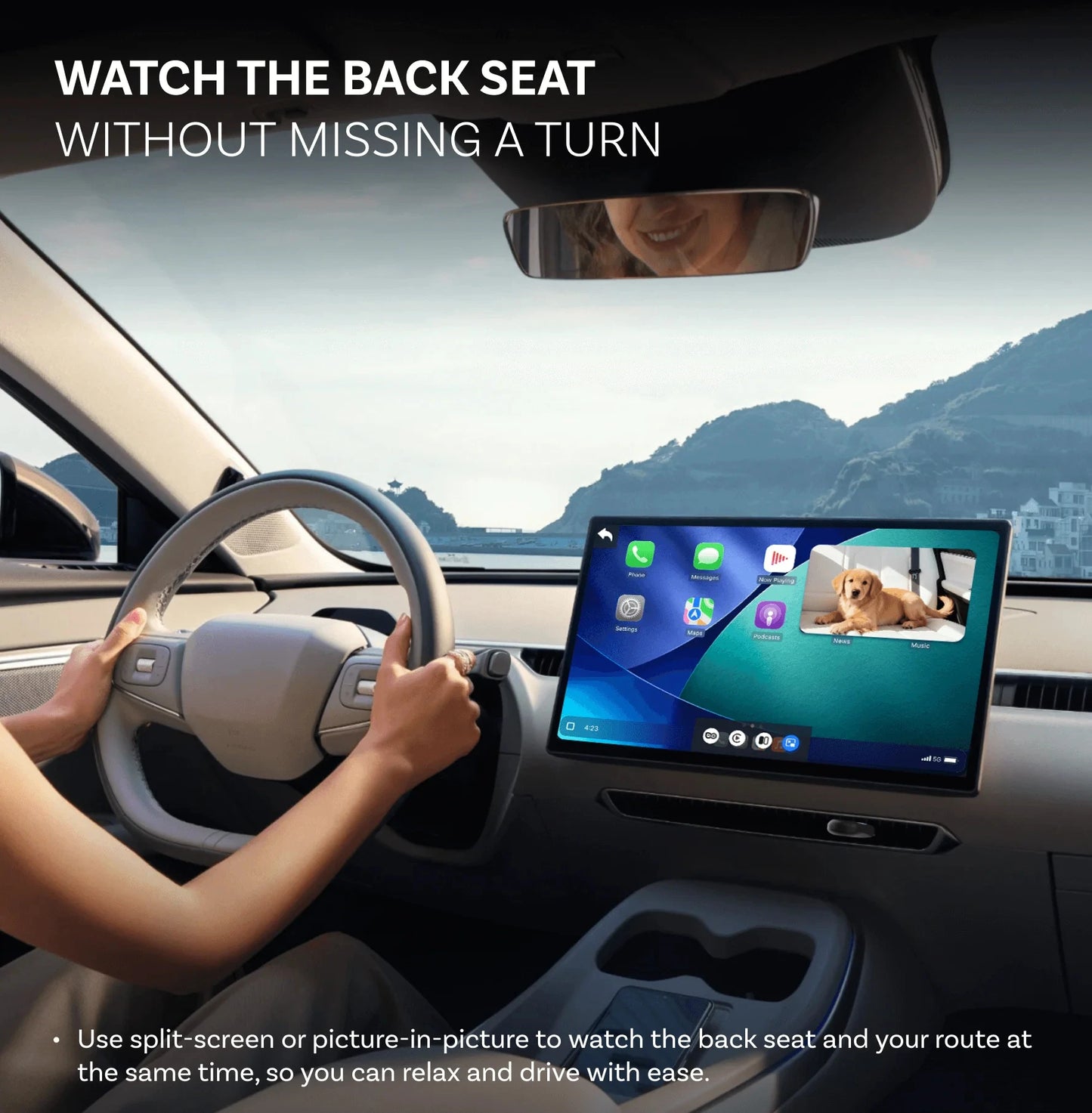 Ottocast Car Rear Seat Camera for Baby Pets Kids