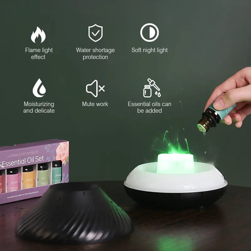 Humidifier with Color Flame Night Light Royal Lights & Home Decor