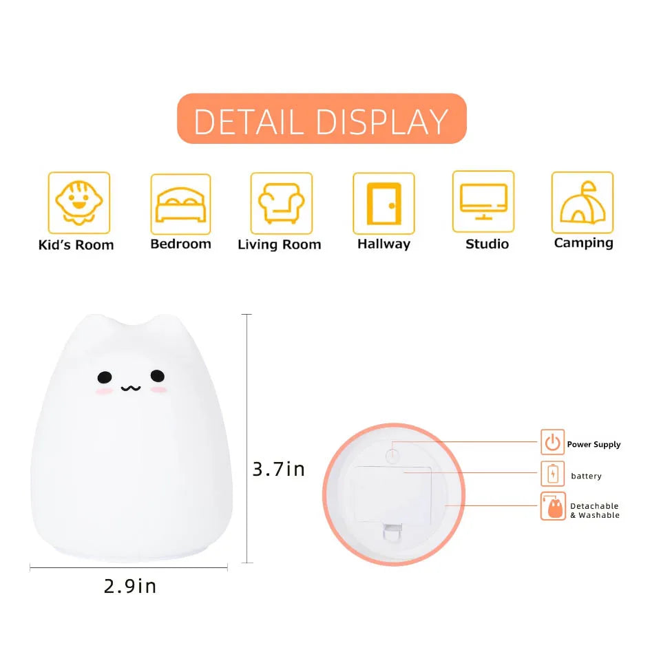 Cat Baby Night Lamp - Royal Lights & Home Decor