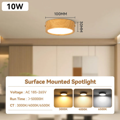 Downlight Wooden Ceiling Lamp 220V Indoor Decor Lamps
